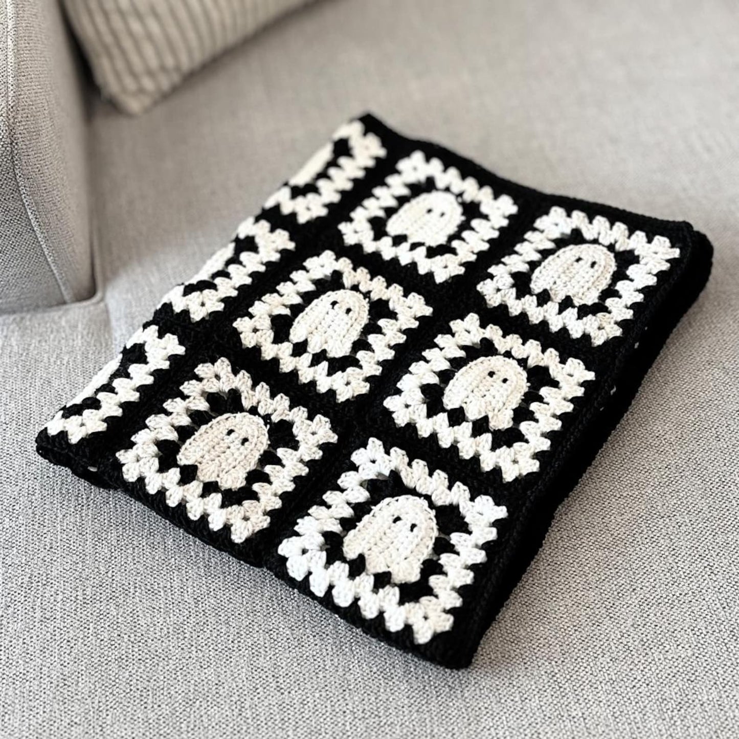 Ghost Granny Square Crochet Pattern PDF
