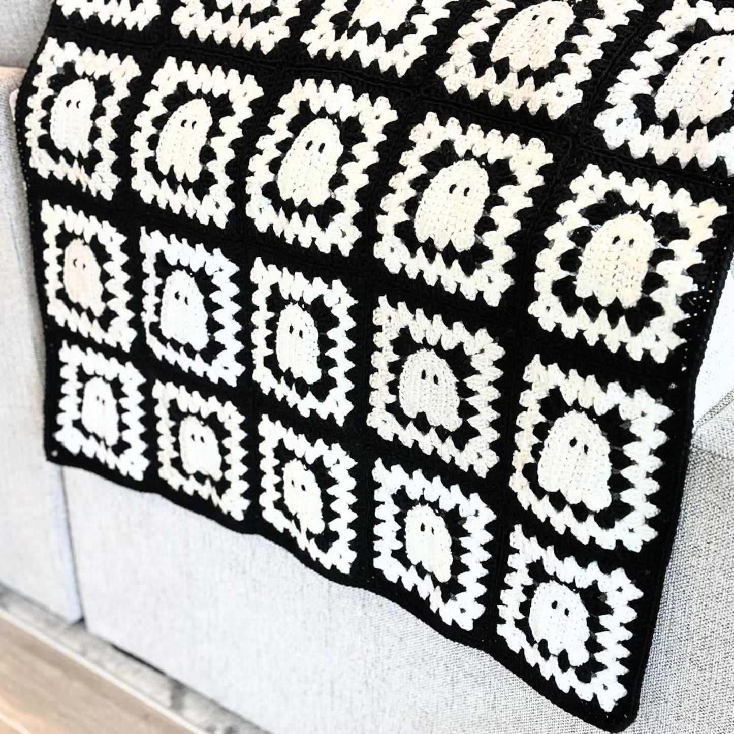 Ghost Granny Square Crochet Pattern PDF
