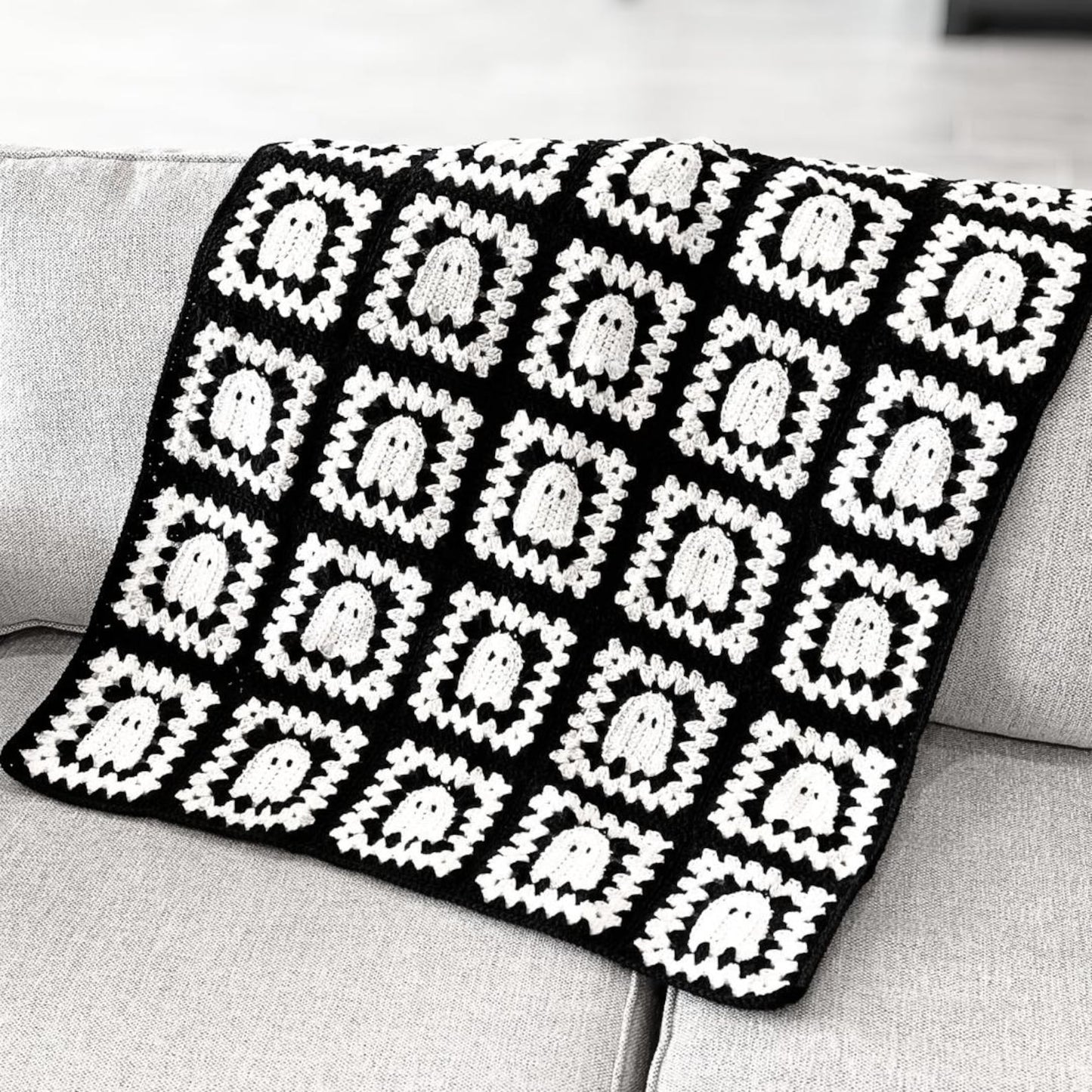 Ghost Granny Square Crochet Pattern PDF